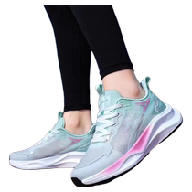 New womens shoes breathable mesh shoes fashionable color matching sports and casual shoes 2024 new trendy womens lace-up lightweight running shoes
