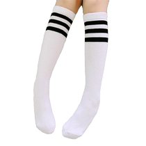 Primary school students mid-calf socks spring and autumn over-the-knee socks cotton calf socks football socks mens and womens socks long striped socks