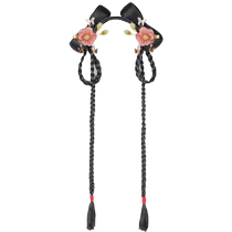 Children Handwear Wig Head Accessories Girls Ancient Clothes One-piece Styling Ancient Wind Hair Hair Accessories Hair Styling Mats Hairstyled Hair Wrap Hair Styled Hair Wrap Hair