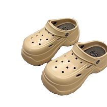 crocs dongle shoes womens summer fashion outwear by seaside beach Baotou Drag breathable non-slip operating room Nurse Shoes