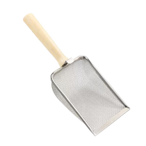 Cat litter shovel fine hole shovel stainless steel cat small hole filter mineral sand bentonite cat large metal shit shovel artifact