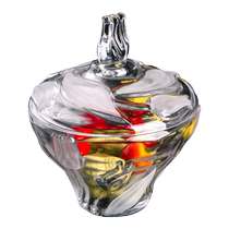 Flewenz crystal glass sugar jar European-style storage jar dried fruit jar candy jar decorative utensils and ornaments