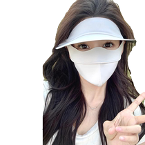 Ono Kazuko black plastic brim sunscreen mask for women covering full face anti-UV eye protection mask Xia Bingsi breathable