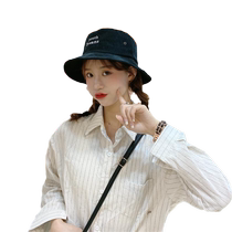 Jiao Xias same style internet celebrity black fisherman hat womens summer thin sun protection hat Japanese style face-showing little makeup artifact