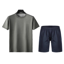 Jihua 3543 physical training clothing short-sleeved suit mens summer quick-drying breathable top t-shirt physical training shorts