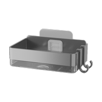 Hole-free soap box wall-mounted bathroom double-layer soap drain box home wall soap rack storage