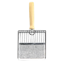 Cat litter shovel two-in-one metal stainless steel fine hole cat poop shovel mineral sand tofu sand mesh shovel large poop shovel artifact