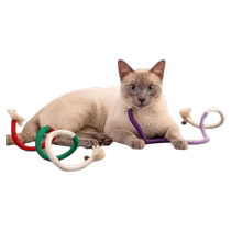 Cat bite rope cat toy teeth grinding boredom relief teeth cleaning cat self-pleasure braided cat teasing stick super long and wear-resistant for lazy people