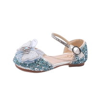 ABCND girls leather shoes 2024 new crystal single shoes Korean childrens princess shoes and sandals