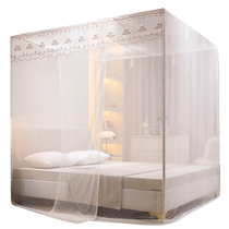 2024 New Mosquito Net Home Bedroom Advanced Single Door Floor-standing Palace Double Single Old-fashioned Bracket Anti-mosquito Bedroom