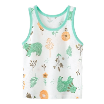 Baby vest summer thin pure cotton childrens tops male and female baby summer air-conditioned mesh boneless bottoming clothes