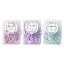 Paper clips macaron-colored metal decorative paper clips colorful creative cute storage box paper clips high-value office supplies financial note clips