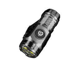 Flashlight strong light LED three-eye small steel cannon outdoor fishing and riding work bright portable clip-on lamp for home use