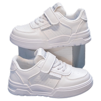 2024 New Four Seasons Childrens Sports Shoes Fashionable Soft Sole Girls White Shoes Korean Style White Lightweight Student Sneakers