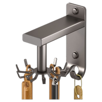 Kitchen rotating hook wall-mounted storage rack kitchen utensil storage rack spoon shovel hanging rack no punching shelf mobile