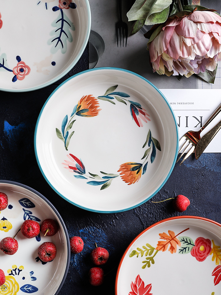 Shed in the four seasons under glaze color porcelain tableware household dish dish dish soup bowl bowl rainbow such as bowl of fruit salad bowl dishes