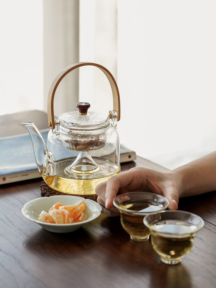 The Heat - resistant glass tea pot to boil the teapot tea stove boiling tea tea ware suit steam steaming the boiled tea, the electric TaoLu household