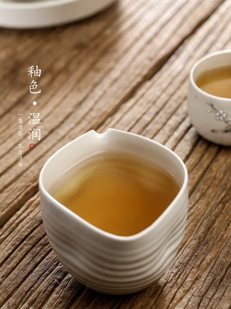 Pure manual points of tea ware jingdezhen ceramic plant ash fair keller kung fu tea set high temperature resistant individual tea accessories