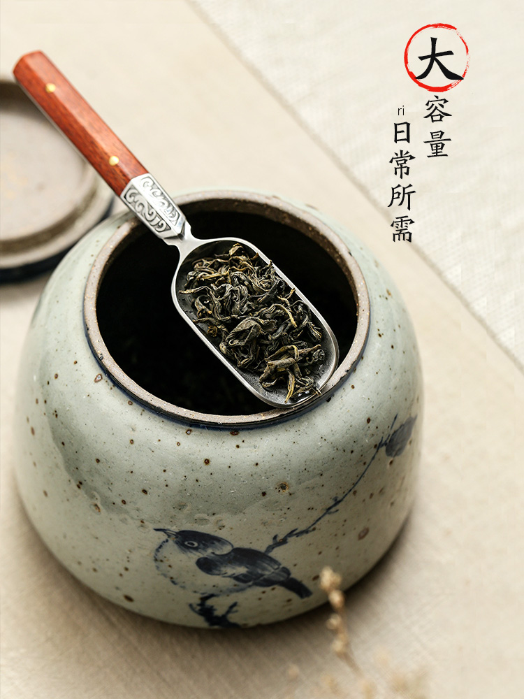 Tea pot ceramic seal hand - made bird creative move fashion household porcelain jar with cover coarse pottery Tea storage tanks