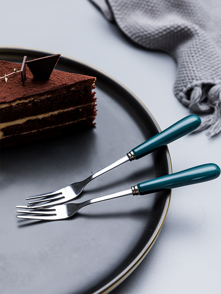 Fruit fork suit household creative lovely Fruit of Nordic stainless steel insert small fork fork ceramic cake fork