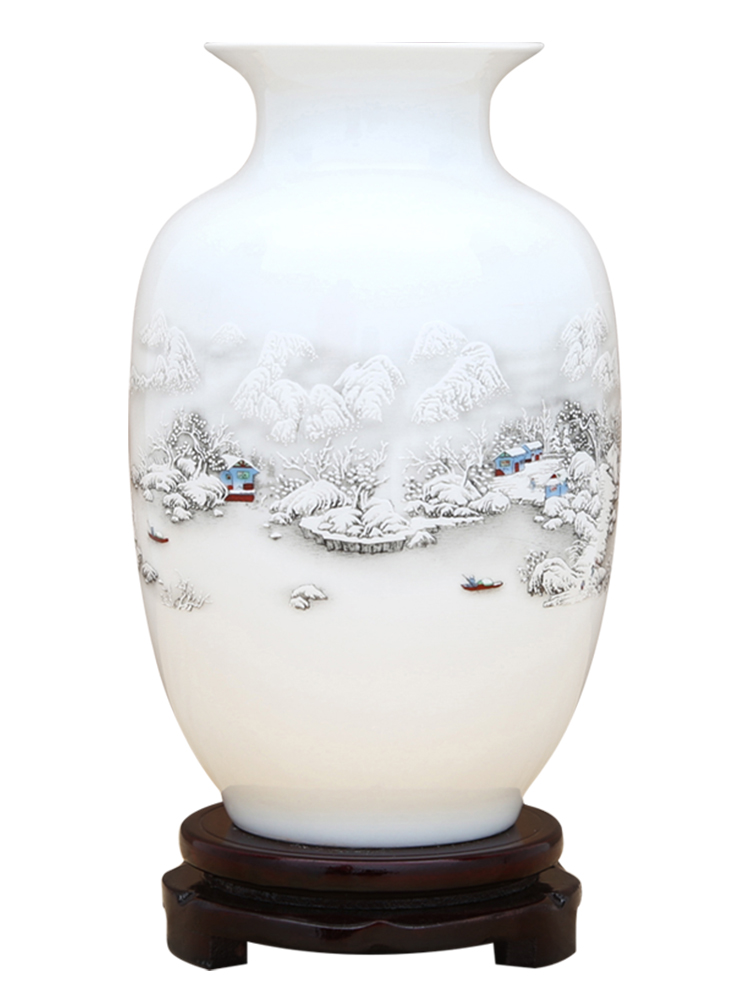 Jingdezhen ceramics white floret bottle furnishing articles of Chinese style household adornment of the sitting room TV ark, ikebana arts and crafts