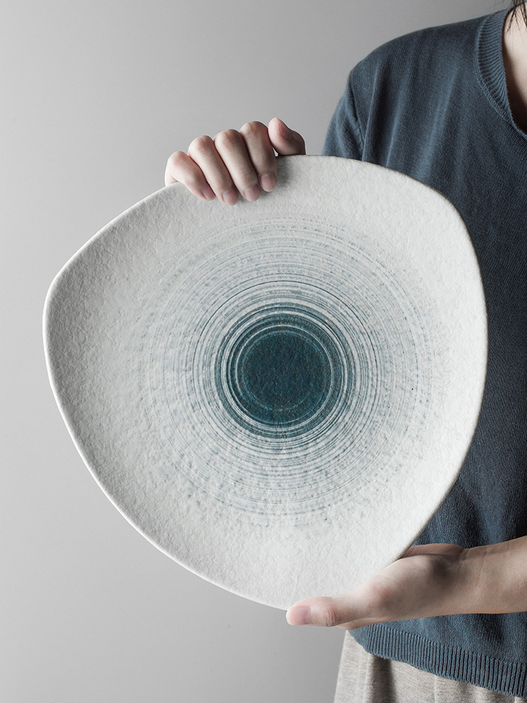 European contracted ceramics steak hotel restaurant dish hand - made plate household food dish plates art plates