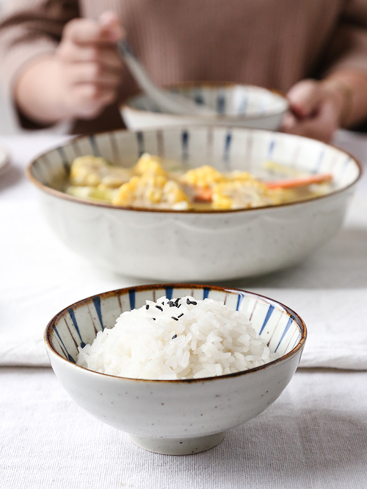 Japanese new wind restoring ancient ways under the glaze color petard ceramic tableware household bowls plates rice bowls rainbow such as bowl bowl suit