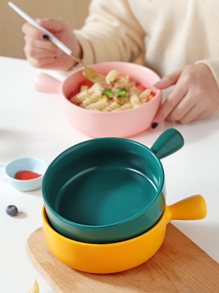 Lovely mercifully rainbow such as bowl can be a microwave oven utensils creative ceramic pan with handle take tableware special vessels