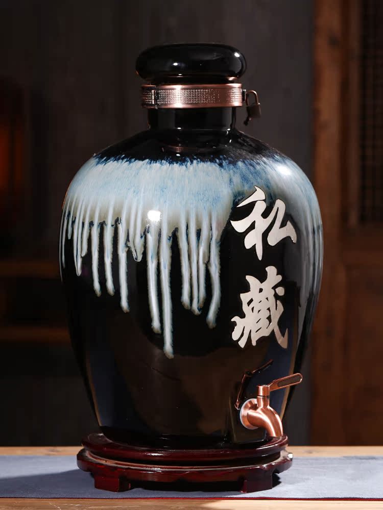 Jingdezhen ceramic jars mercifully it wine pot 10 jins 20 jins 50 pounds with leading domestic blank bottle