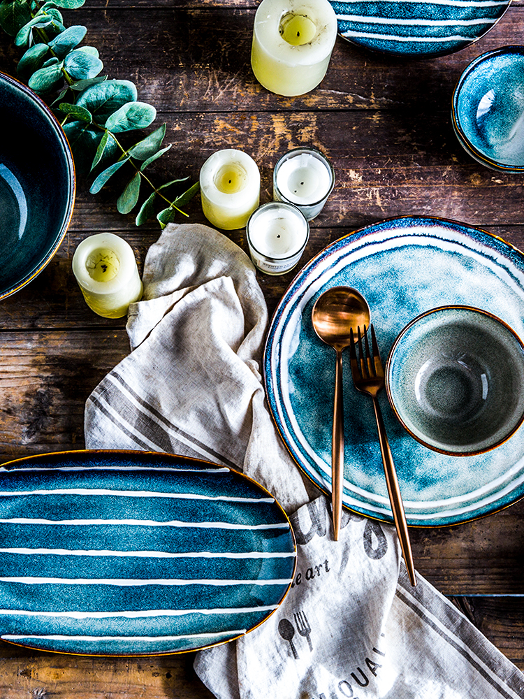 Porcelain soul dishes home suits for Japanese creative ceramics tableware nice dishes ins web celebrity restoring ancient ways of eating food
