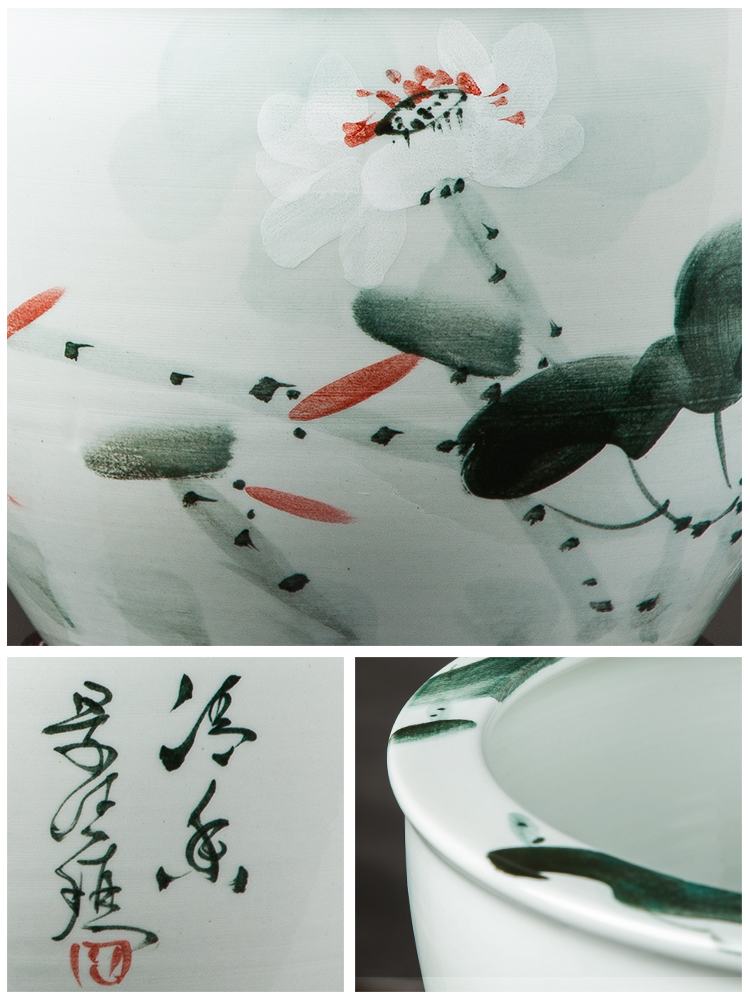 Basin of jingdezhen ceramics oversized tank lotus garden of fruit trees and potted is suing floor furnishing articles villa garden