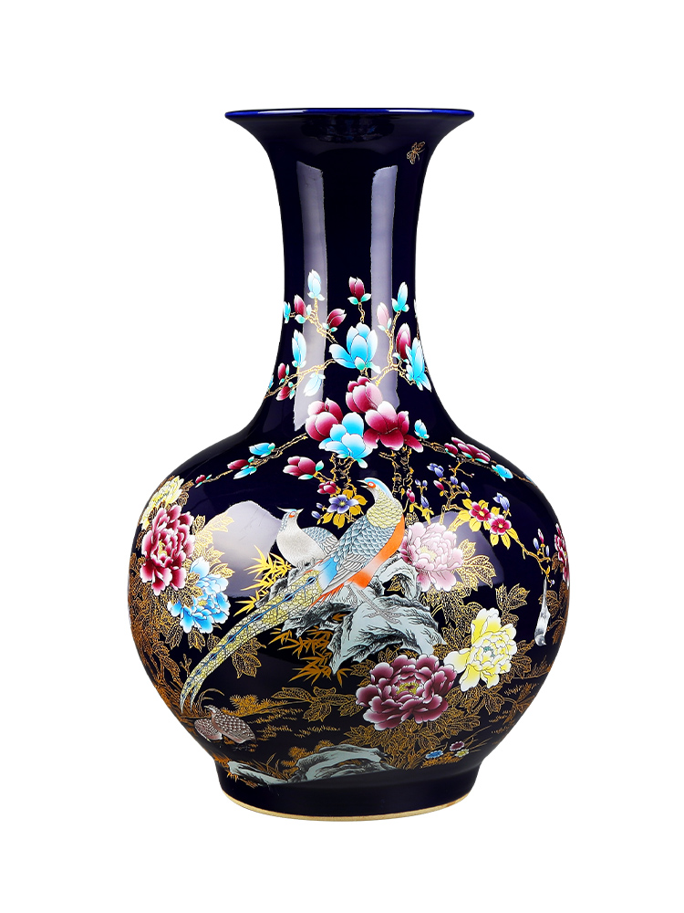 Jingdezhen of large vases, pottery and porcelain place, a large sitting room flower arranging the modern Chinese style household adornment ornament