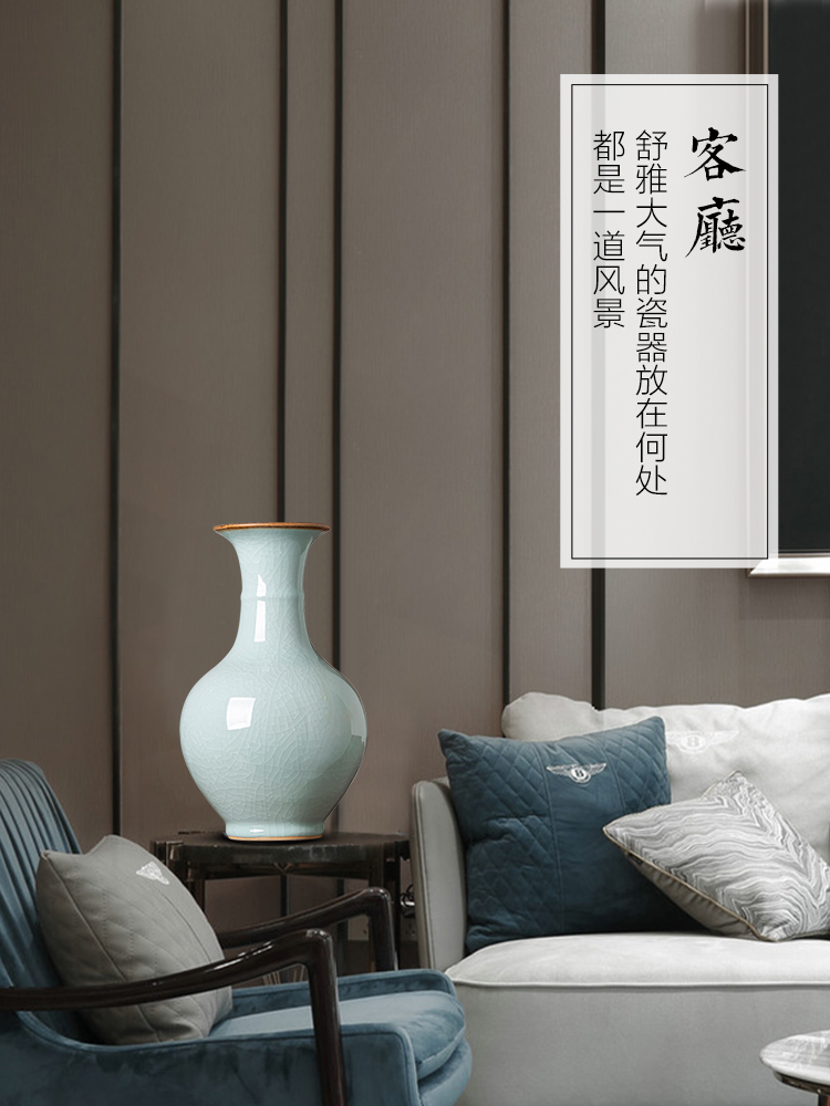 Jingdezhen ceramics archaize celadon vase Chinese porcelain flower arrangement sitting room home TV ark adornment furnishing articles