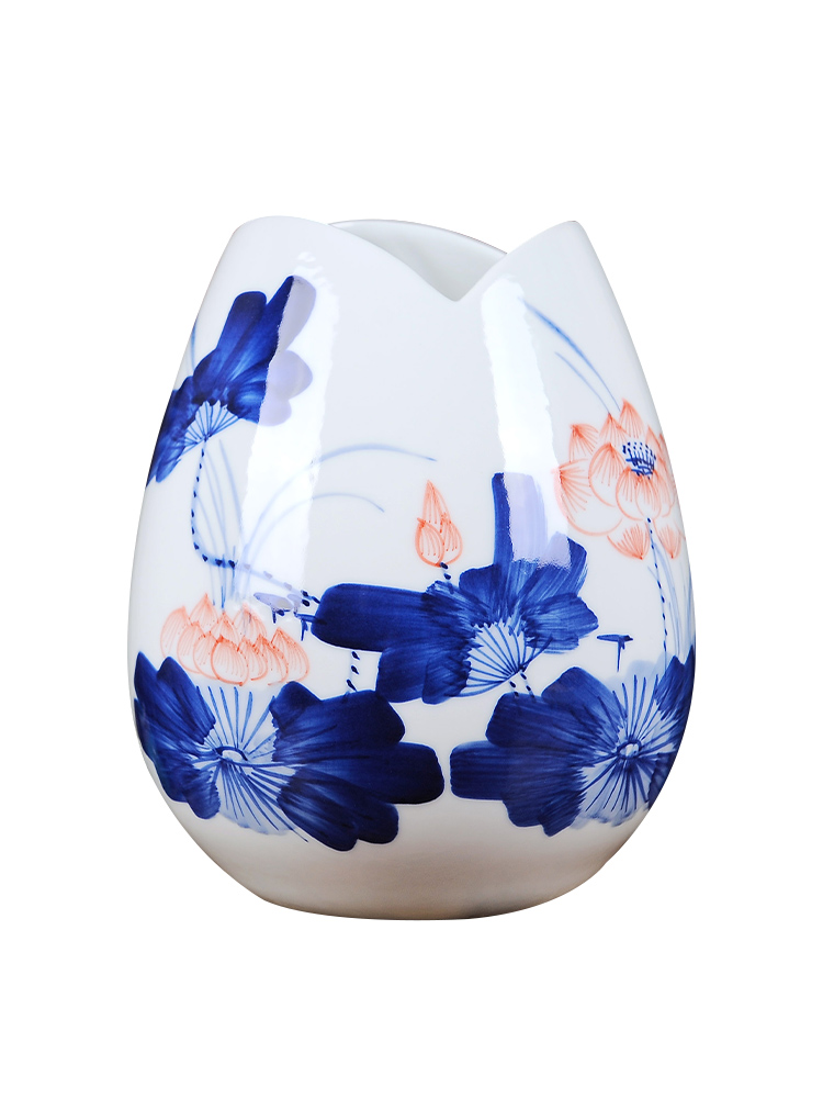 Jingdezhen ceramics floret bottle of dry flower adornment furnishing articles home sitting room hand - made hydroponic porcelain bottle arranging flowers