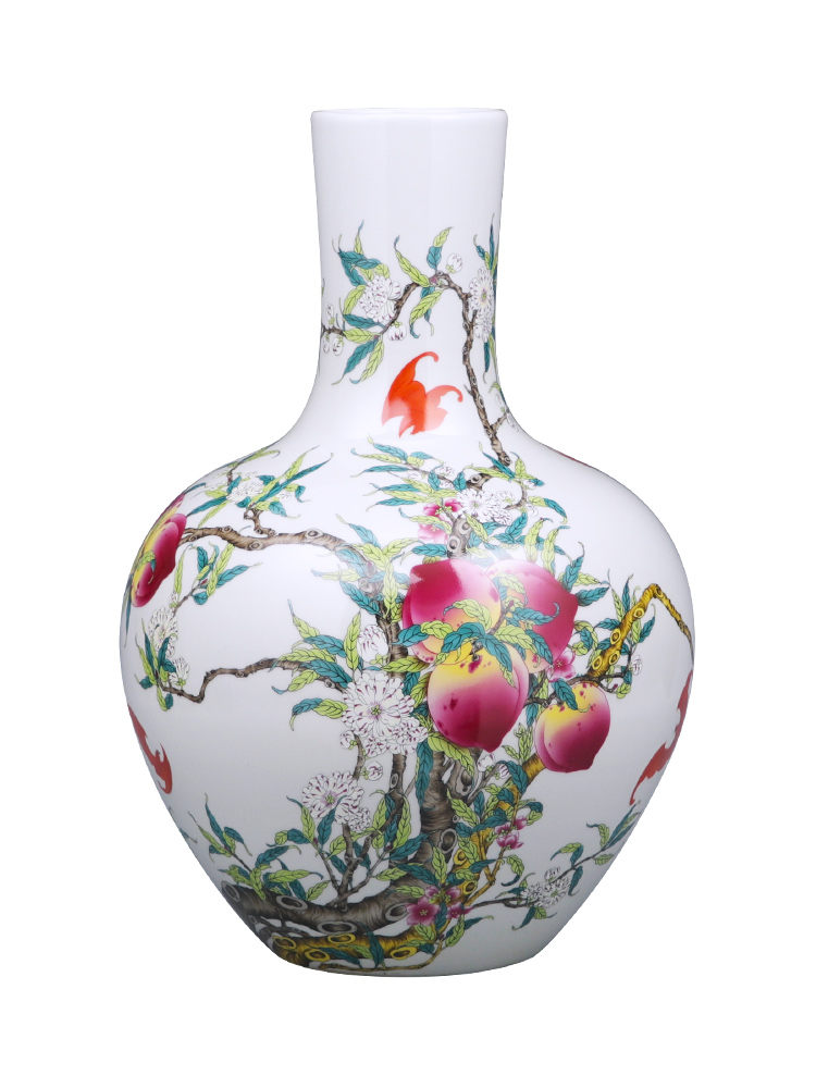 Porcelain of jingdezhen ceramics vase large sitting room place flower arranging restoring ancient ways is rich ancient frame of Chinese style household ornaments