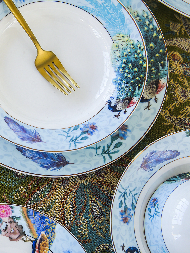 Jingdezhen ceramics dishes dishes in clay pot soup spoon, western food steak plate ipads porcelain tableware free collocation with DIY item