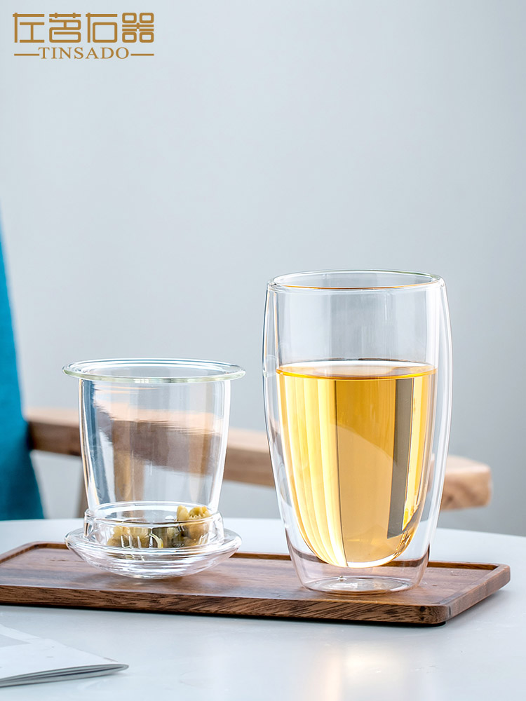 ZuoMing right is double the office home insulation men and make tea tea separation filter glass cup water