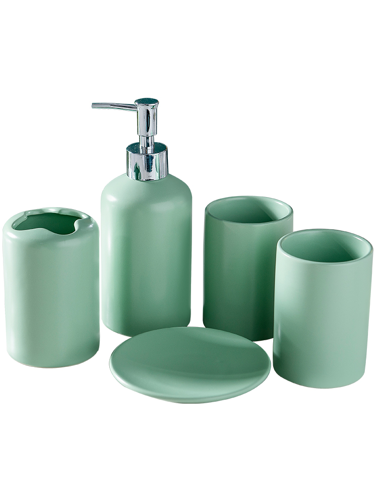 European contracted set ceramic wash gargle cup suit bathroom five toilet brush my teeth gargle suite bathroom articles for use