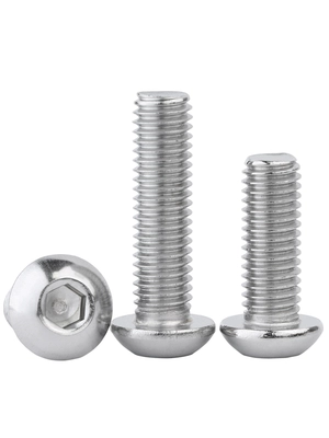 vít me đai ốc Vít lục giác đầu tròn inox 304, vít cốc bán nguyệt, bu lông đầu chảo mở rộng M1.6M2M3M4M5M12 vít me đai ốc bu lông m8 Bu lông, đai ốc