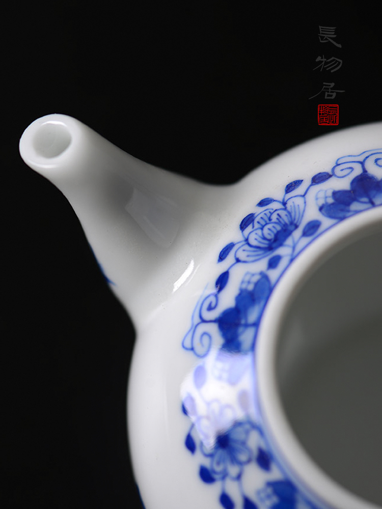 Offered home - cooked hand - made porcelain a fold branch flowers and the plants in grain teapot small jingdezhen ceramic tea set, overall porcelain industry co., LTD