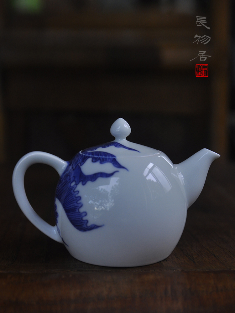 Offered home - cooked at flavour hand - made of gold, blue and white goldfish jingdezhen ceramic teapot tea filter teapot