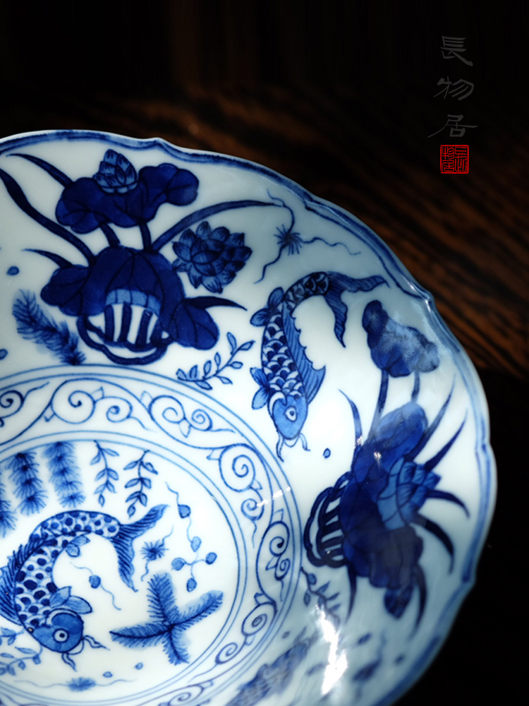 Offered home - cooked ju long up algal grain making those hand - made mackerel kwai expressions using hat to bowl of jingdezhen ceramic bowl by hand