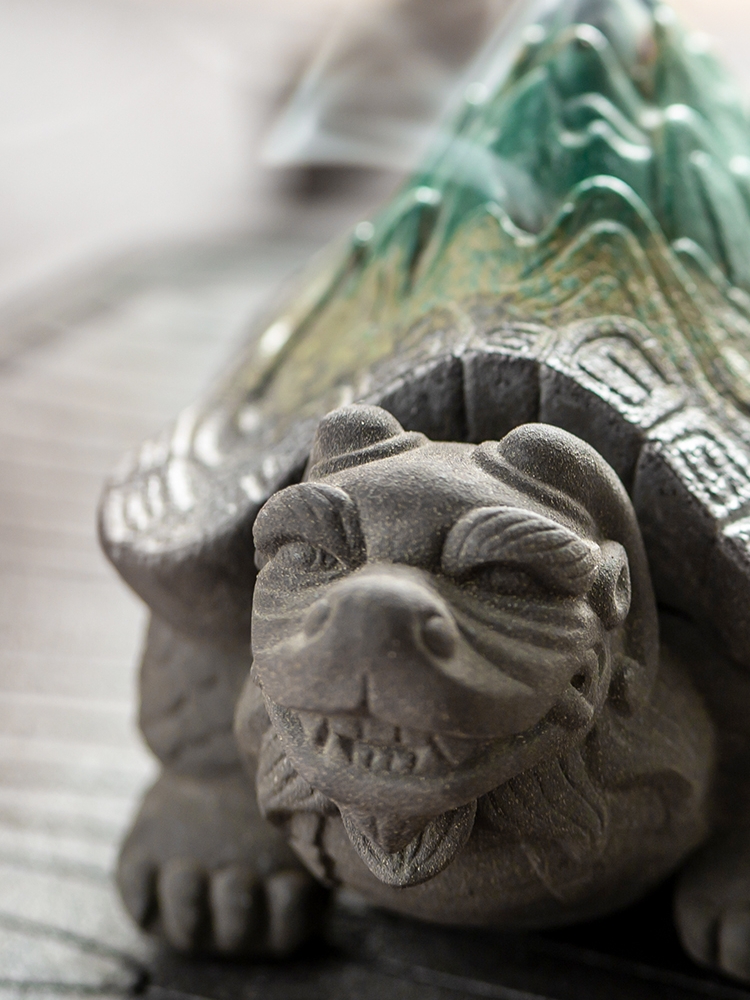 "Dragon tortoise" day yi ceramic incense buner household indoor purify air tea fragrant incense tower Chinese creative furnishing articles