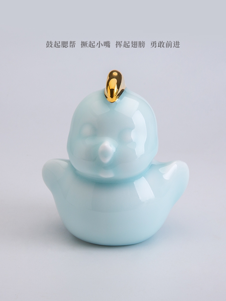 The zodiac chicken day yi ceramics furnishing articles furnishing articles decorative accessories car inside The car, lovely move of eruption