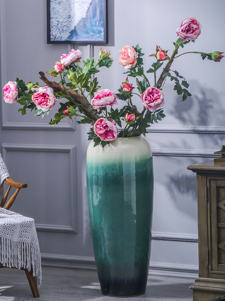 Hotel in the sitting room of large vases, ceramic flower arranging furnishing articles contracted and I creative window simulation flower decoration decoration