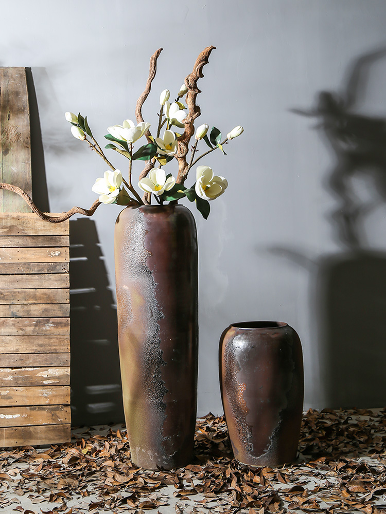 Jingdezhen ceramic vase restoring ancient ways is the sitting room between example thick TaoHua club cafe restaurant landing big furnishing articles