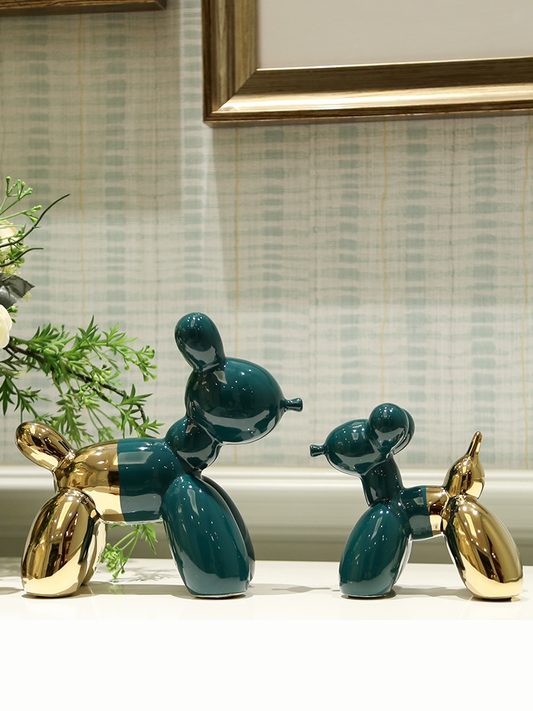 Contracted and I creative home decoration ceramic balloon dog furnishing articles furnishing articles sitting room ark, the opened wedding presents