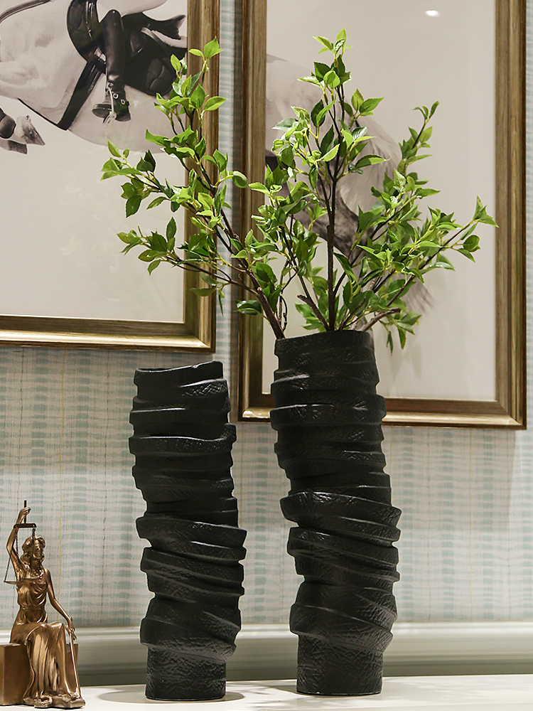 The modern minimalist ceramic flower implement furnishing articles example room floor living room a study ancient frame soft furnish furniture accessories