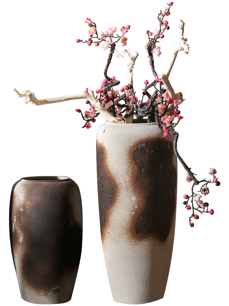 Jingdezhen sitting room be born big vase furnishing articles dry flower of Chinese style restoring ancient ways decoration decoration stores between example flower arrangement