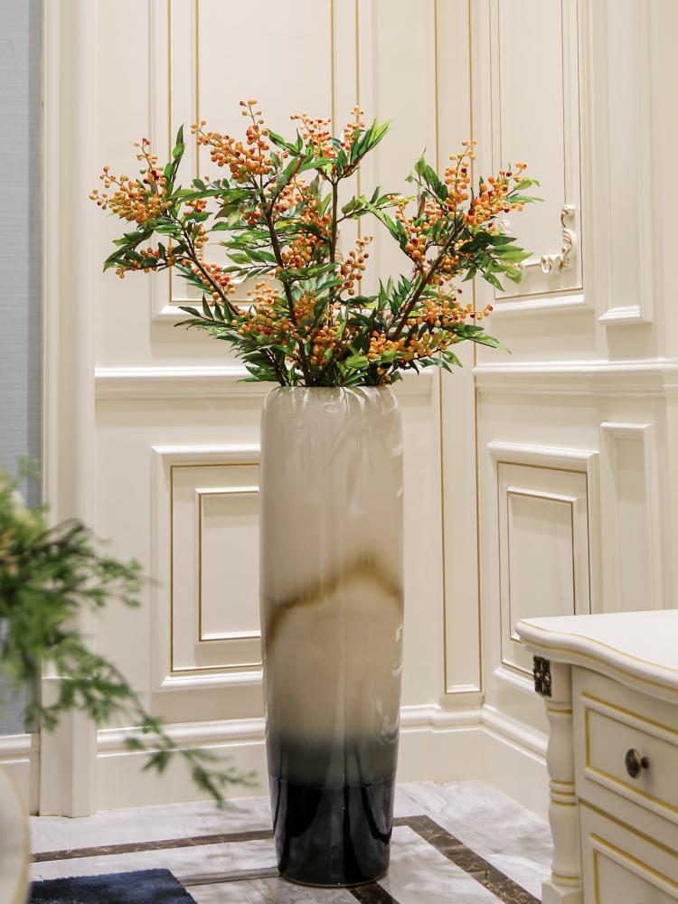 Ground vase large dried flowers European - style flower screen furnishing articles of jingdezhen ceramics high dry flower arranging the sitting room porch decoration